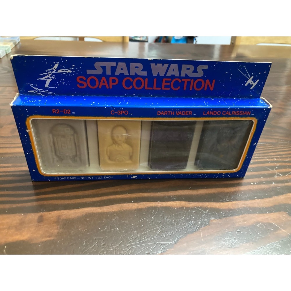 1982 Star Wars 4 Soap Bars NIP R2-D2 C-3PO Darth  Vader Lando Calrissian
